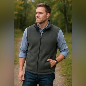 Goodfellow & Co Sweater-Knit Fleece Vest – Gray – Men’s